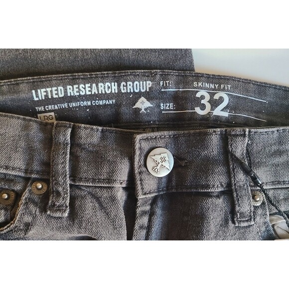 LRG Lifted Research Group Men's Jeans Skinny Fit Stretch Denim Grey Wash 32x30 - Picture 7 of 11